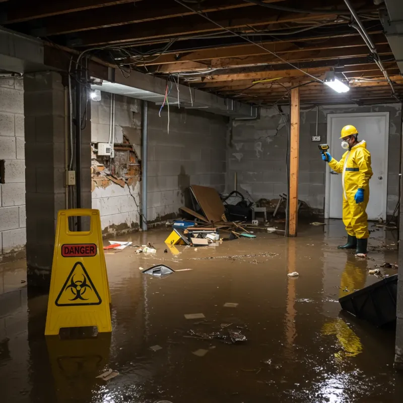 Flooded Basement Electrical Hazard in Luna County, NM Property